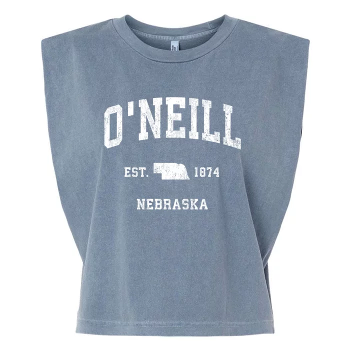 ONeill Nebraska Ne Vintage Athletic Garment-Dyed Women's Muscle Tee