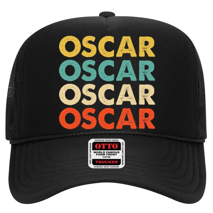 Oscar Name High Crown Mesh Trucker Hat