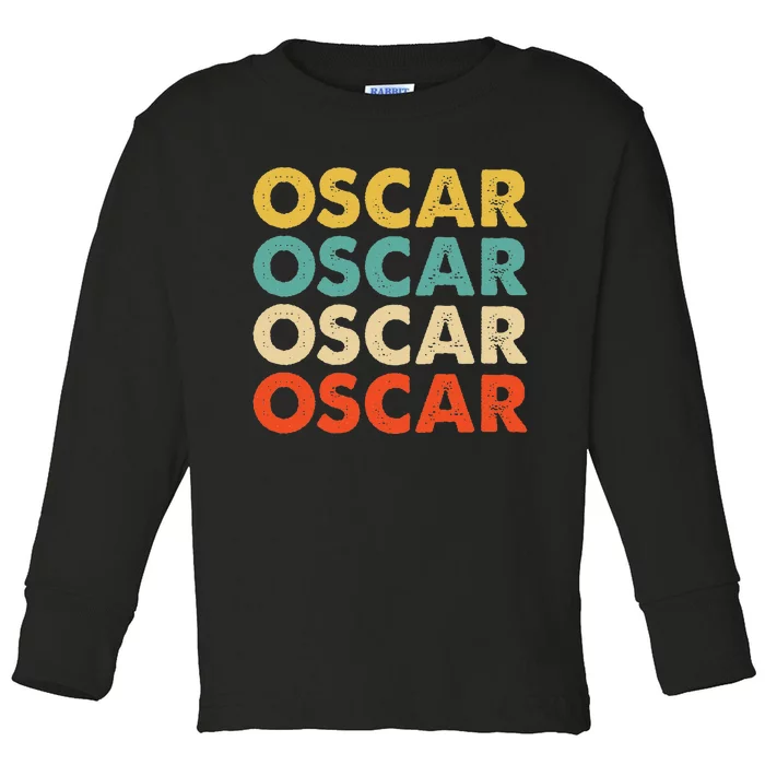 Oscar Name Toddler Long Sleeve Shirt