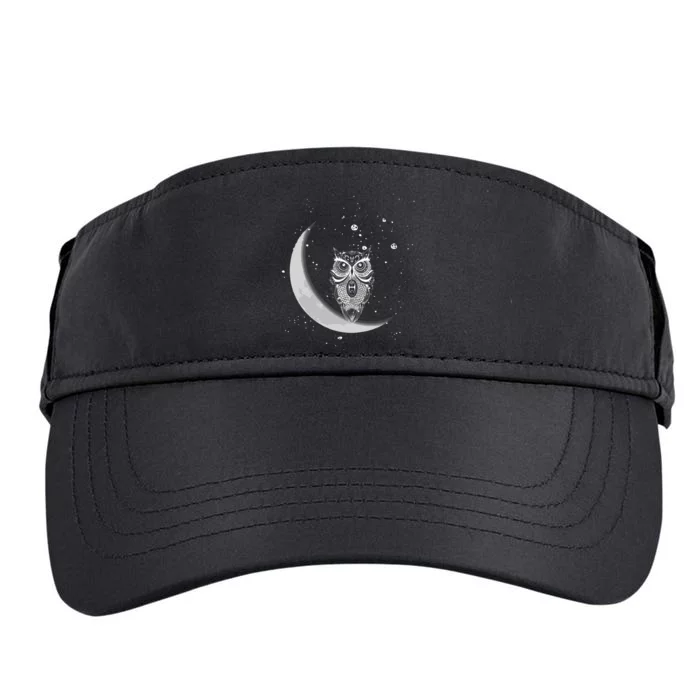 Owls Night Owls Owl At Night On Moon At Night Sky Adult Drive Performance Visor