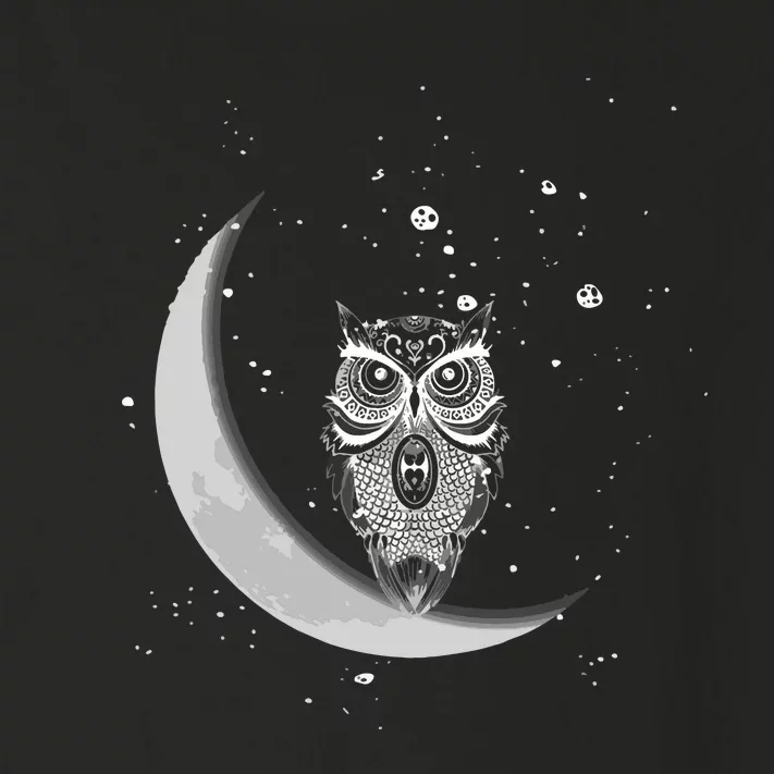 Owls Night Owls Owl At Night On Moon At Night Sky Toddler Long Sleeve Shirt