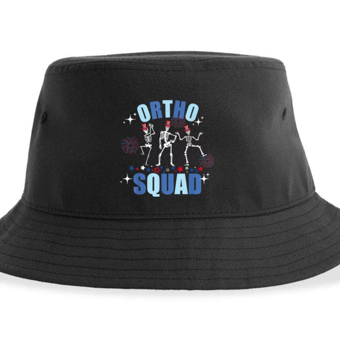 Ortho Nurse Ortho Squad Crew 4th Of July Sustainable Bucket Hat