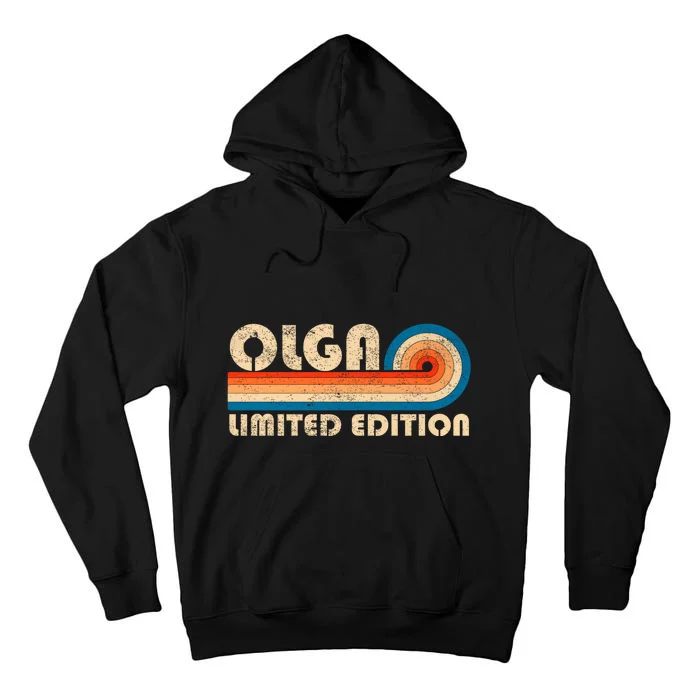 OLGA Name Personalized Funny Retro Vintage Birthday Premium Tall Hoodie