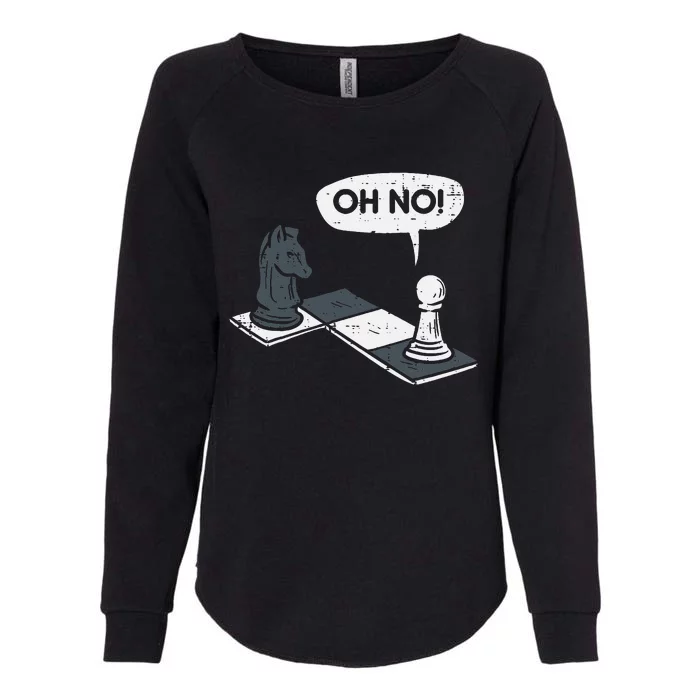 Oh No Pawn Knight Chess Game Player Master Womens California Wash Sweatshirt