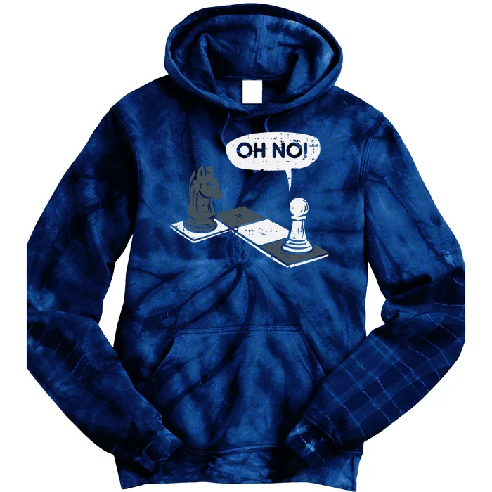 Oh No Pawn Knight Chess Game Player Master Tie Dye Hoodie