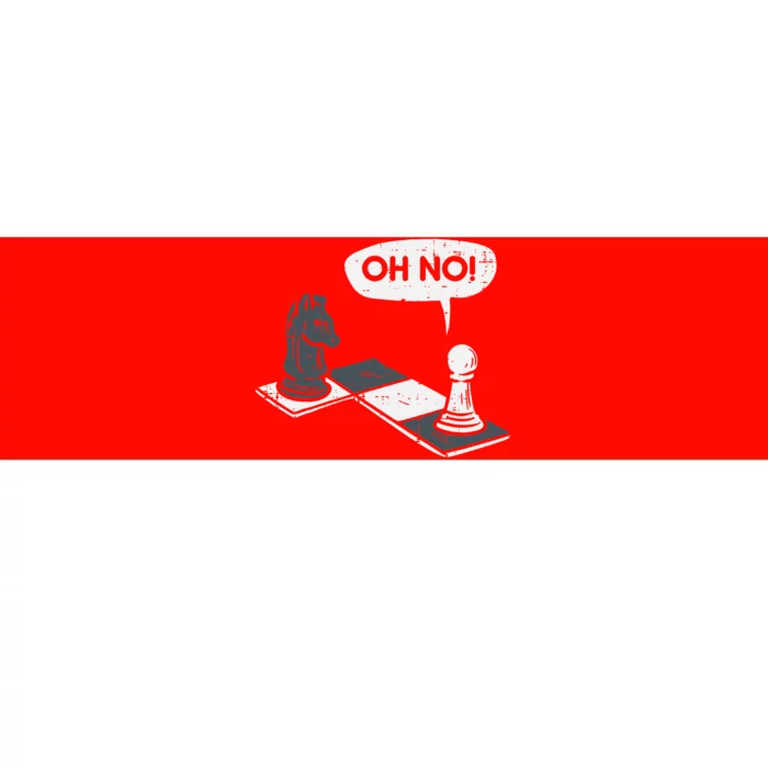 Oh No Pawn Knight Chess Game Player Master Bumper Sticker