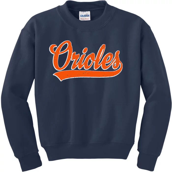 Orioles Name Retro Vintage Gift Kids Sweatshirt