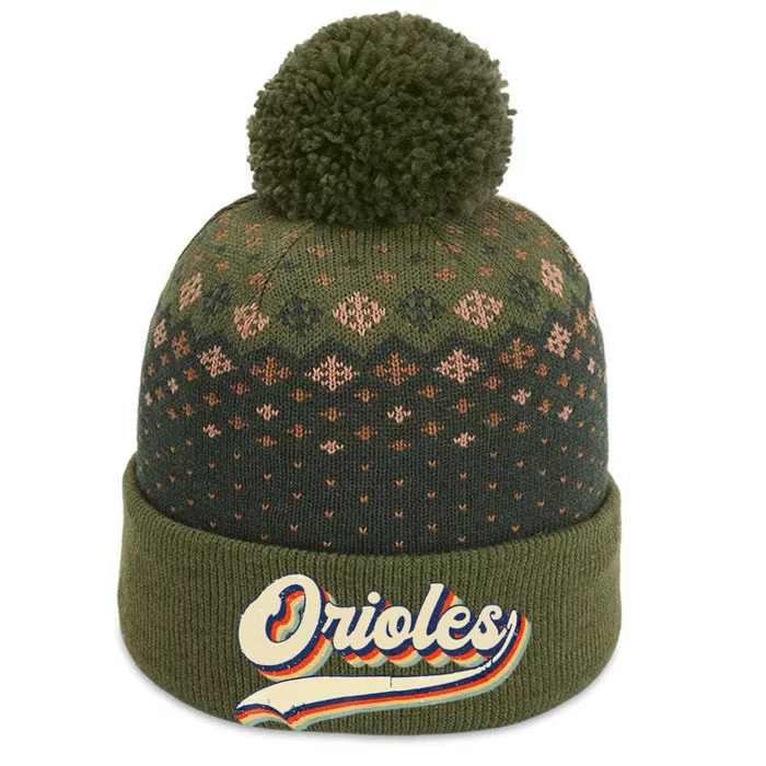 Orioles Name Retro Vintage Gift The Baniff Cuffed Pom Beanie