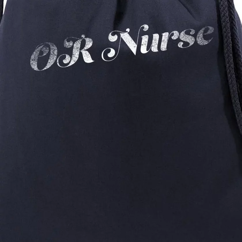 Or Nurse Retro Distressed Funny Gift Drawstring Bag