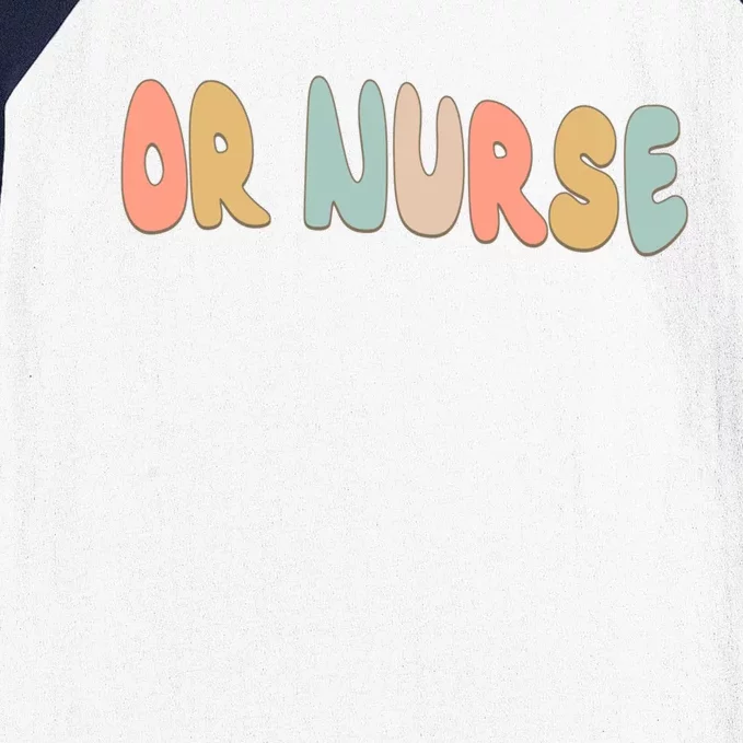 Or Nurse Retro Groovy Gift Baseball Sleeve Shirt