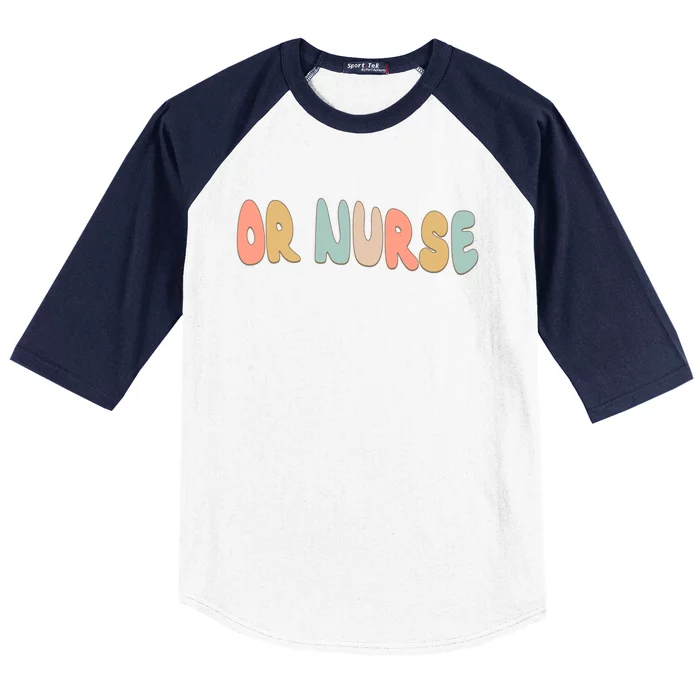 Or Nurse Retro Groovy Gift Baseball Sleeve Shirt