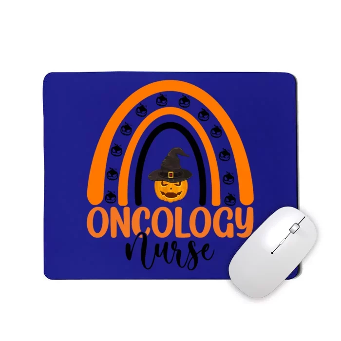 Oncology Nurse Spooky Halloween Pumpkin Rainbow Nursing Gift Mousepad