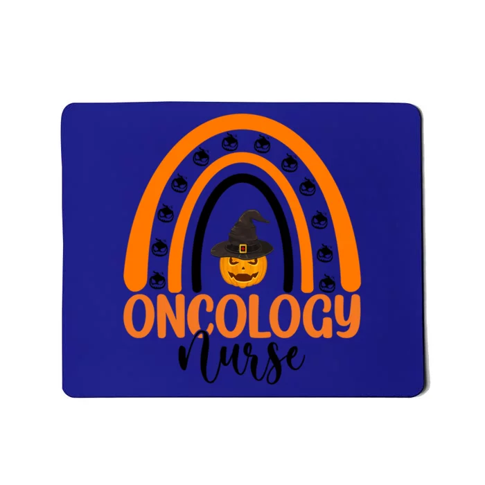 Oncology Nurse Spooky Halloween Pumpkin Rainbow Nursing Gift Mousepad