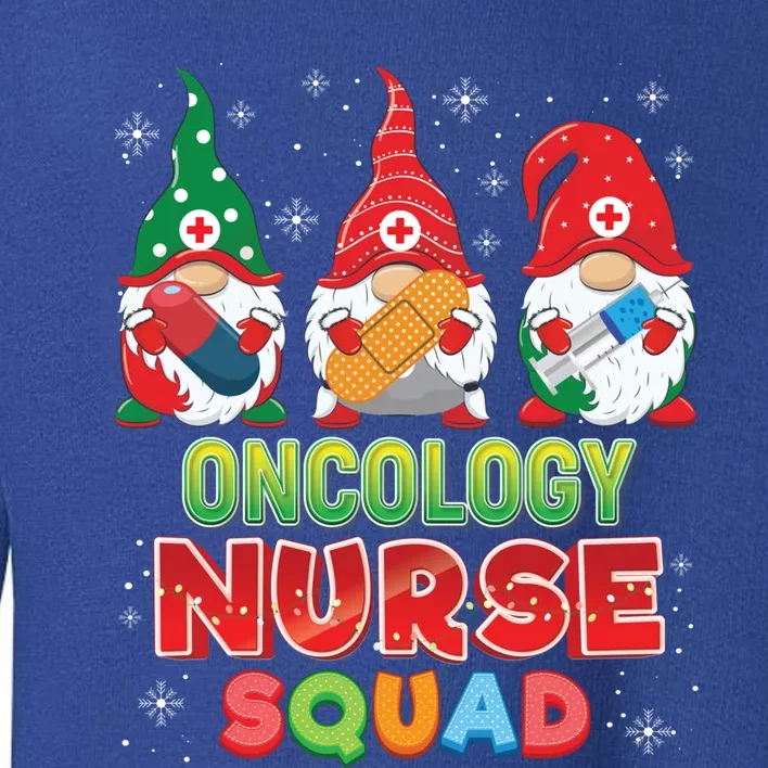 Oncology Nurse Squad Christmas Gnomes Ugly Sweater Gnome Gift Toddler Sweatshirt