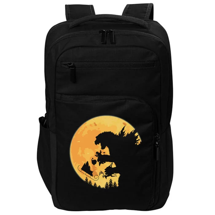 Oh No Santa Christmas Dinosaur Impact Tech Backpack