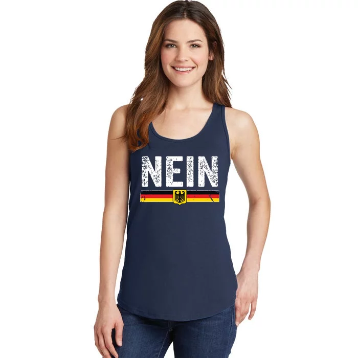 Oktoberfest Nein Shirts Vintage Germany Flag Ladies Essential Tank