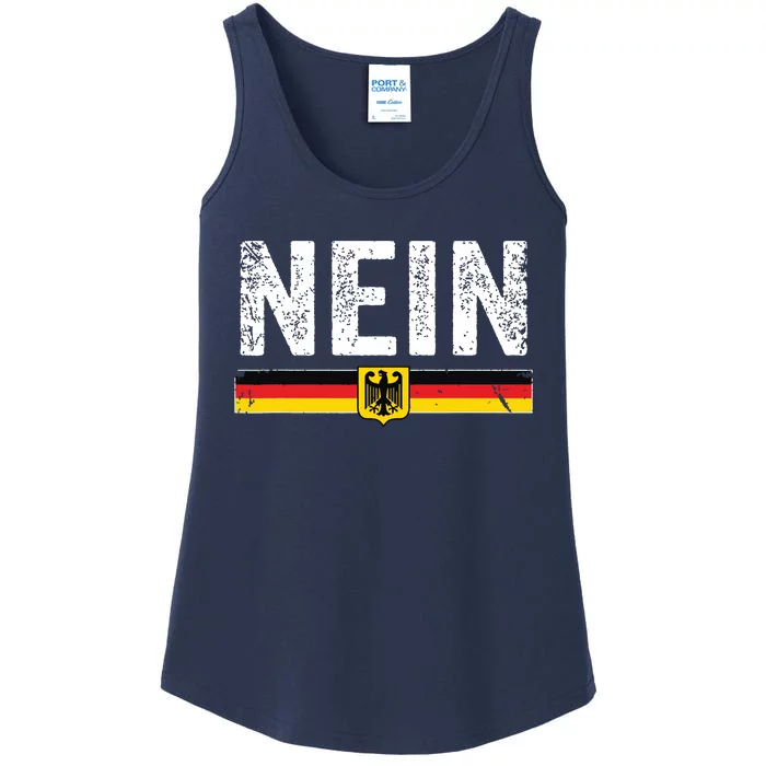 Oktoberfest Nein Shirts Vintage Germany Flag Ladies Essential Tank