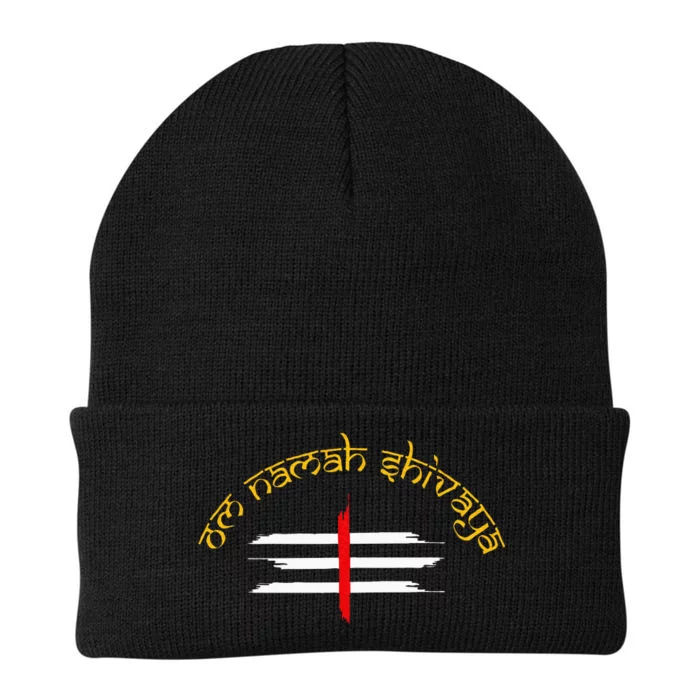 Om Namah Shivaya Tripundra Symbol Of Shiva Knit Cap Winter Beanie