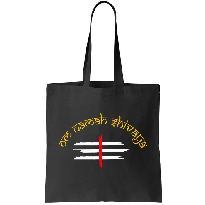 Om Namah Shivaya Tripundra Symbol Of Shiva Tote Bag