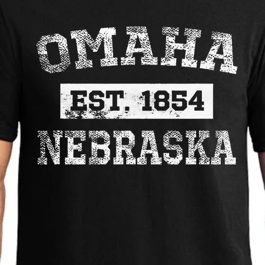 Omaha Nebraska T Est. 1854 Distressed Pajama Set