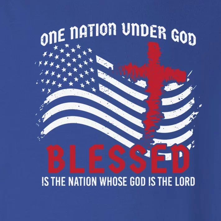 One Nation Under God Christian Usa Patriot Believer Gift Toddler Long Sleeve Shirt