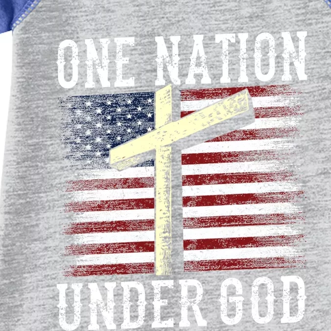 One Nation Under God America American Us Usa Patriotic Us Gift Infant Baby Jersey Bodysuit