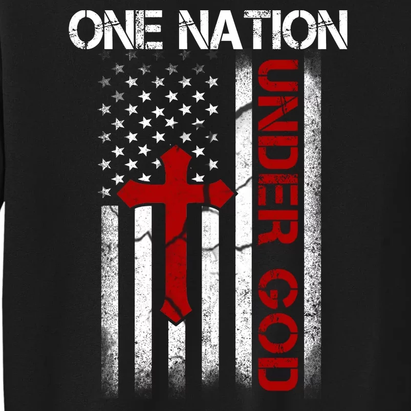 One Nation Under God American Christian Flag Sweatshirt