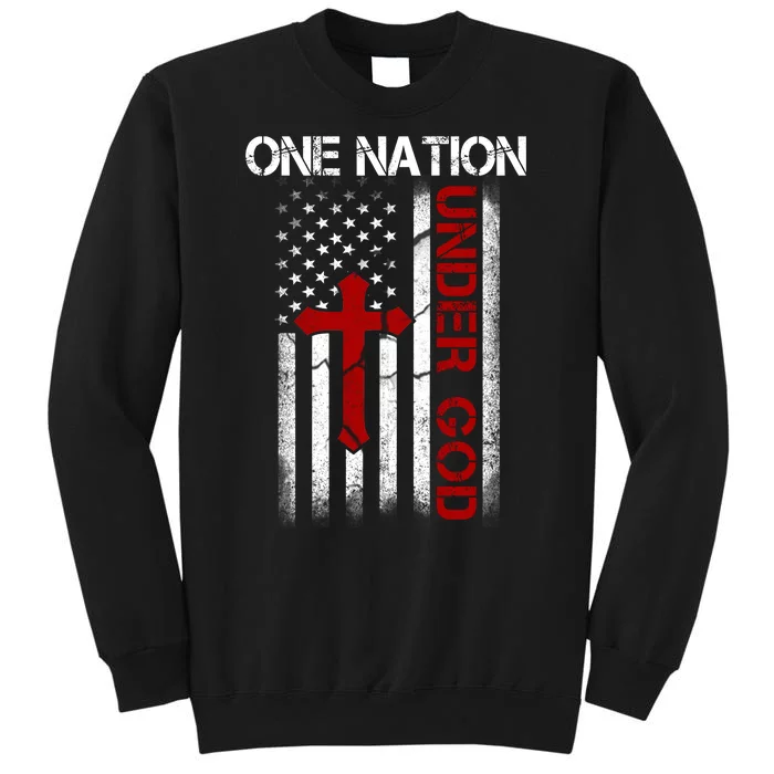 One Nation Under God American Christian Flag Sweatshirt