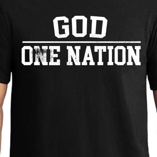 One Nation Under God American Christian Patriotic Pride Gift Pajama Set