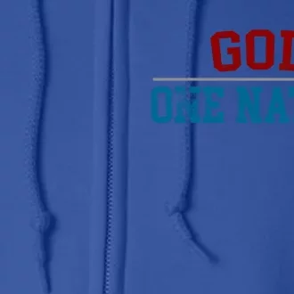 One Nation Under God American Christian Patriotic Pride Great Gift Full Zip Hoodie