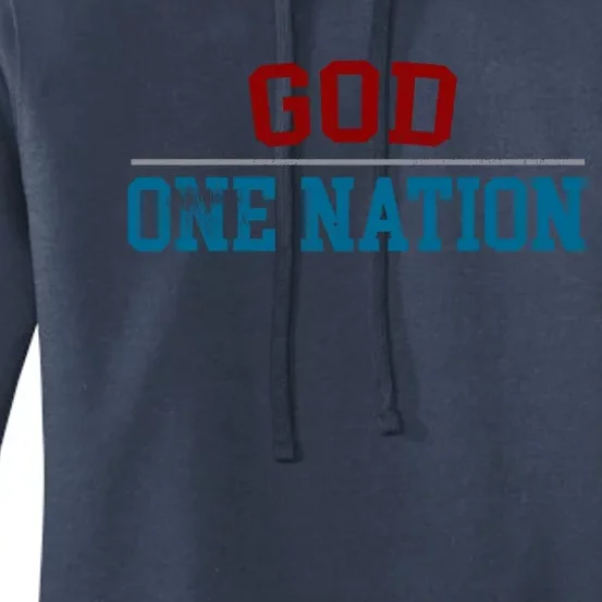 One Nation Under God American Christian Patriotic Pride Great Gift Women's Pullover Hoodie