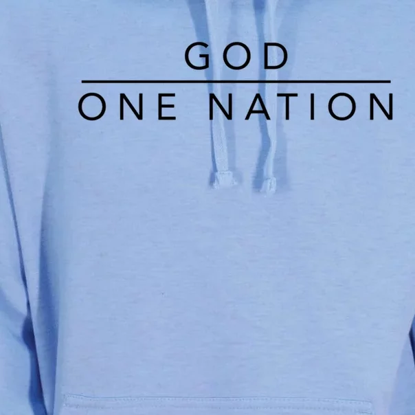 One Nation Under God Line Art Patriotic Christian Funny Gift Unisex Surf Hoodie