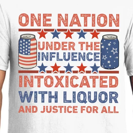 One Nation Under The Influence 4th Of July Intoxicated With Liquor Pajama Set