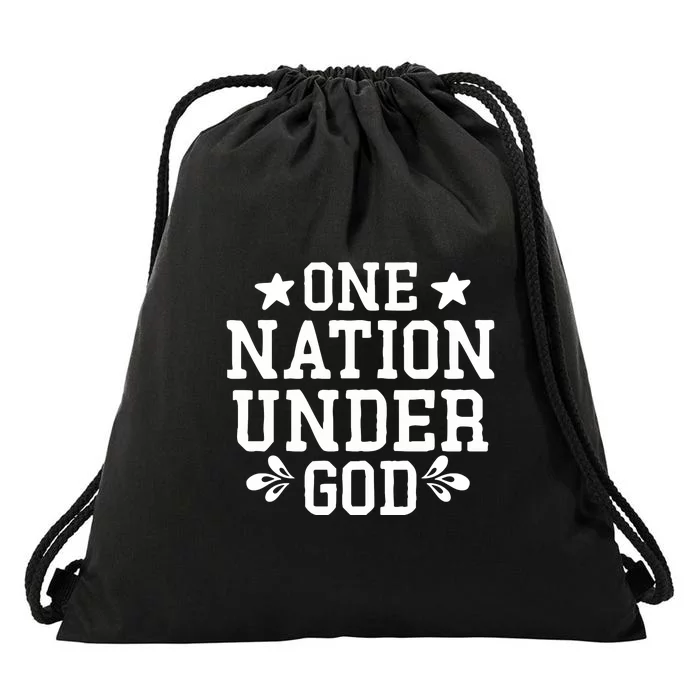 One Nation Under God Memorial Day Gift Drawstring Bag