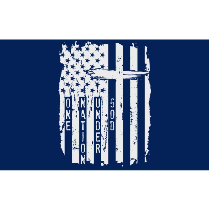 One Nation Under God Grunge Distressed USA American Flag Bumper Sticker