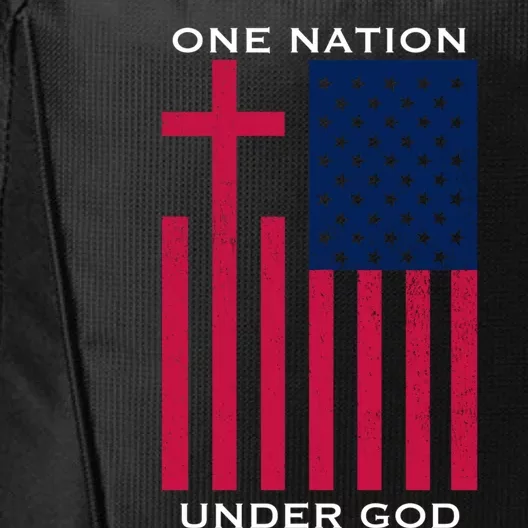 One Nation Under God American Flag Patriotic Christian Gift City Backpack