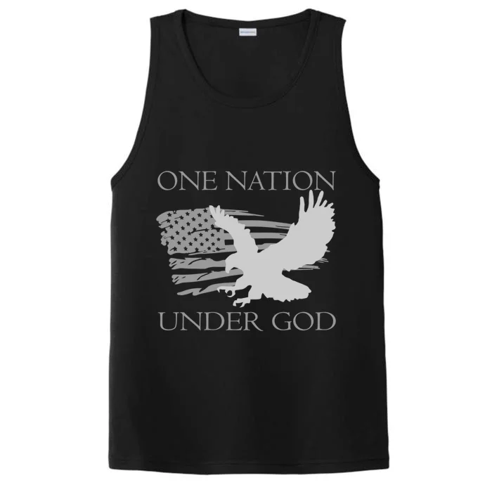 One Nation Under God American Patriots Gift Performance Tank