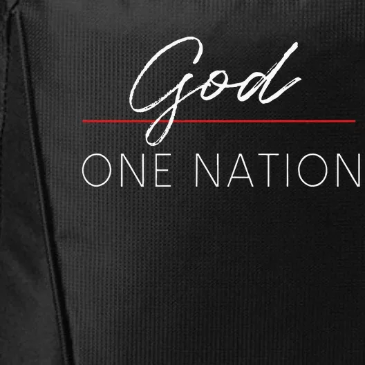 One Nation Under God American Christian Patriotic USA City Backpack