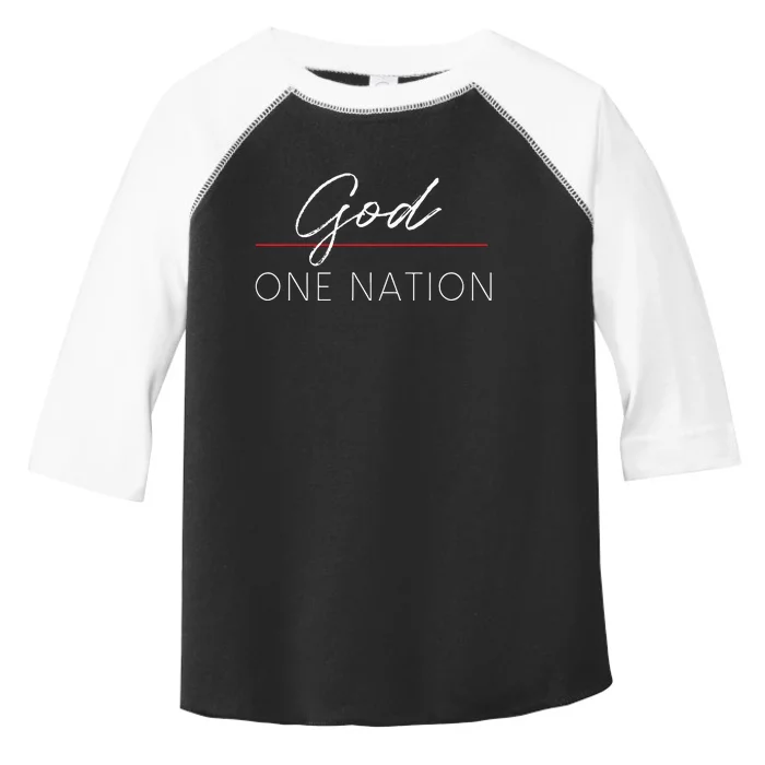 One Nation Under God American Christian Patriotic USA Toddler Fine Jersey T-Shirt