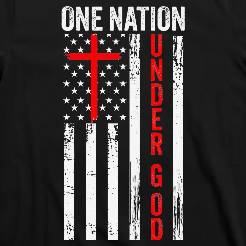 One Nation Under God Patriotic Christian T-Shirt