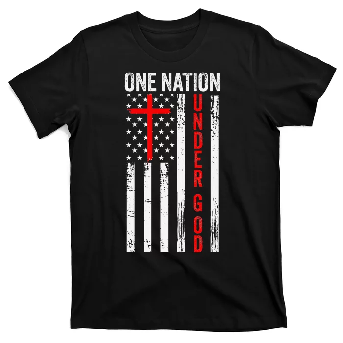 One Nation Under God Patriotic Christian T-Shirt