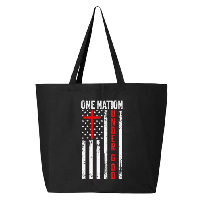 One Nation Under God Patriotic Christian 25L Jumbo Tote