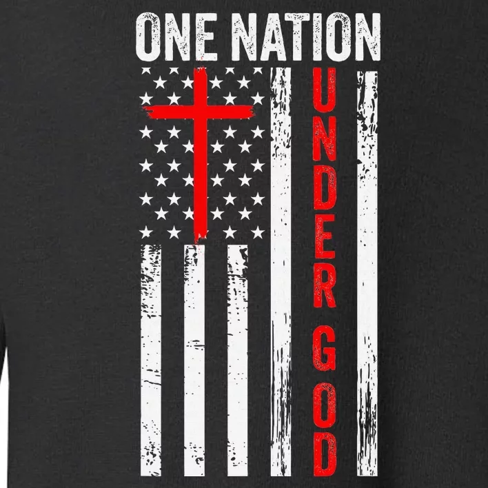 One Nation Under God Patriotic Christian Toddler Sweatshirt