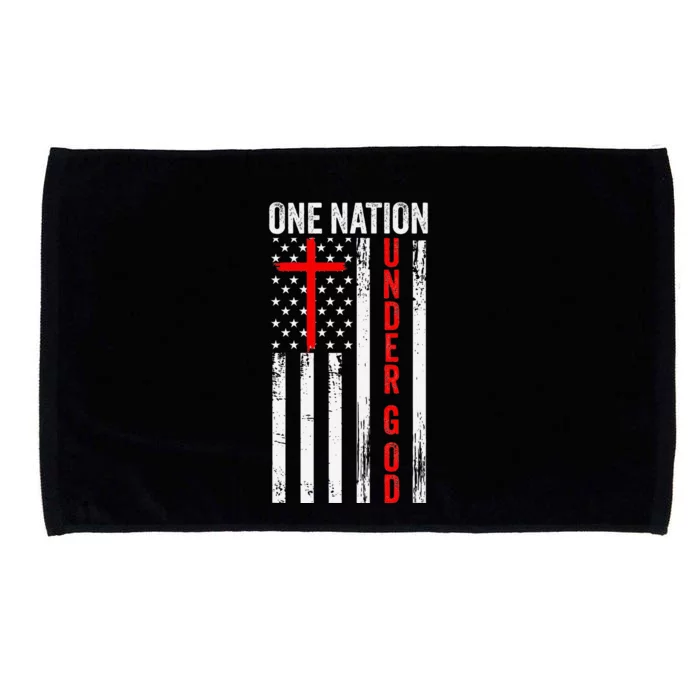 One Nation Under God Patriotic Christian Microfiber Hand Towel