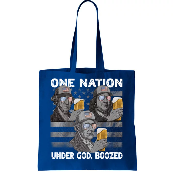 One Nation Under God Boozed Presidents 4th Of July Beer Gift Tote Bag