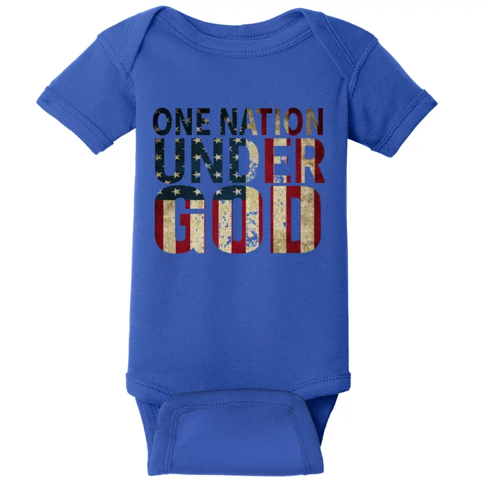 One Nation Under God Cool Gift Baby Bodysuit