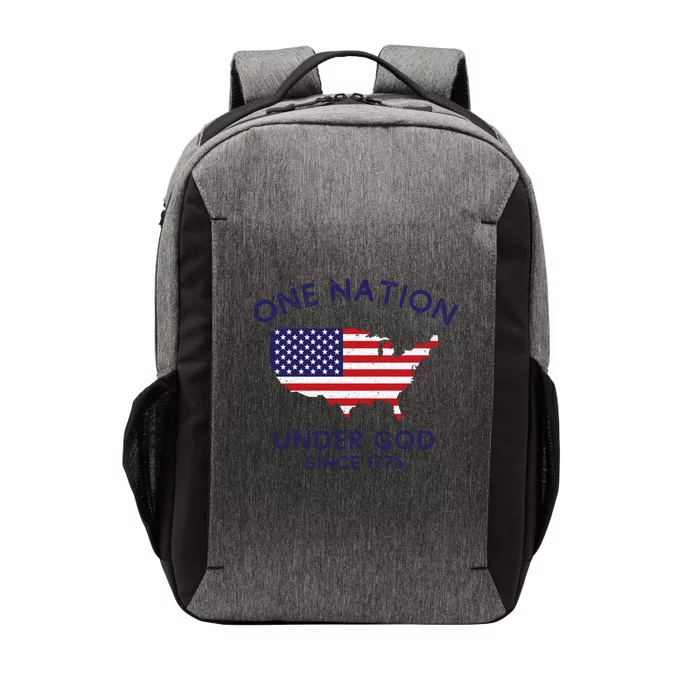 One Nation Under God Since 1776 Patriotic American July 4th Funny Gift Vector Backpack