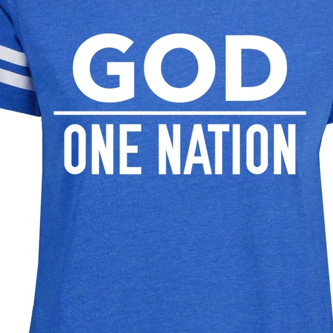 One Nation Under God Usa Creative Design Gift Enza Ladies Jersey Football T-Shirt