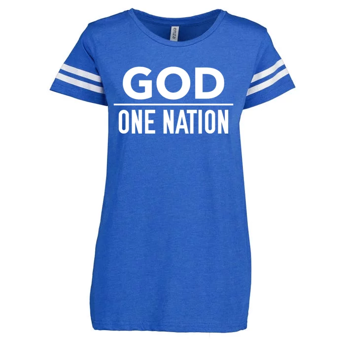 One Nation Under God Usa Creative Design Gift Enza Ladies Jersey Football T-Shirt