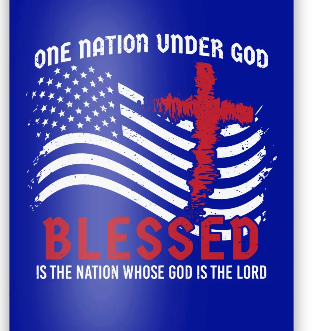 One Nation Under God Christian Usa Patriot Believer Gift Poster